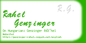 rahel genzinger business card